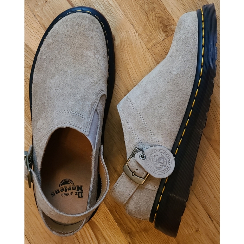 🆕️ Dr Martens Isham Desert Oasis Tan Suede Mules Womens 11 Men 9 Streetwear - Picture 3 of 16